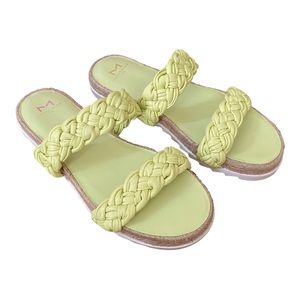 Marc Fisher Green Jamie Braided Strap Espadrille Sandals Size 8